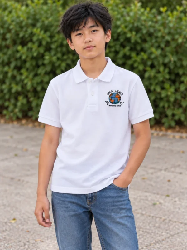 polo college porte naturel v3 — uniforme Open World