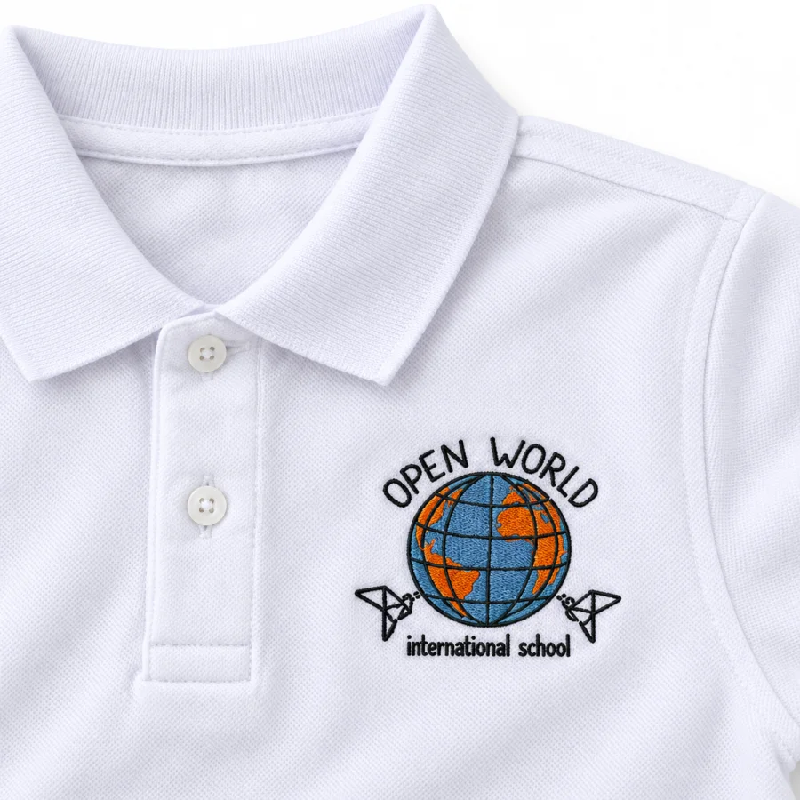 polo detail logo v1 — uniforme Open World