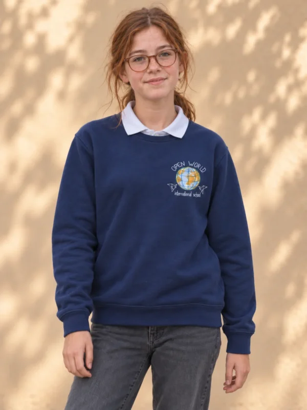 sweat college porte polo dessous v2 — uniforme Open World