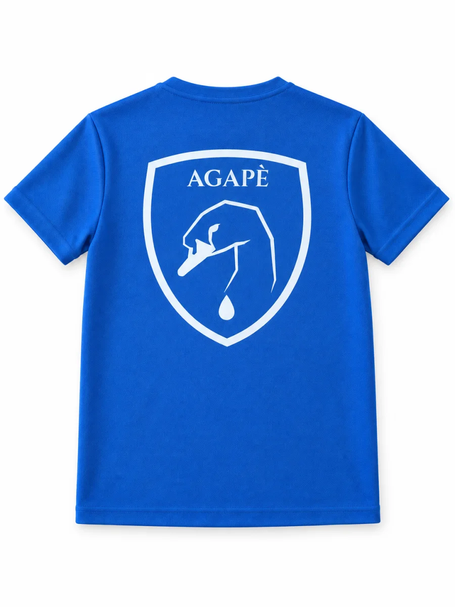 t shirt agape bleu dos v1 — uniforme Open World