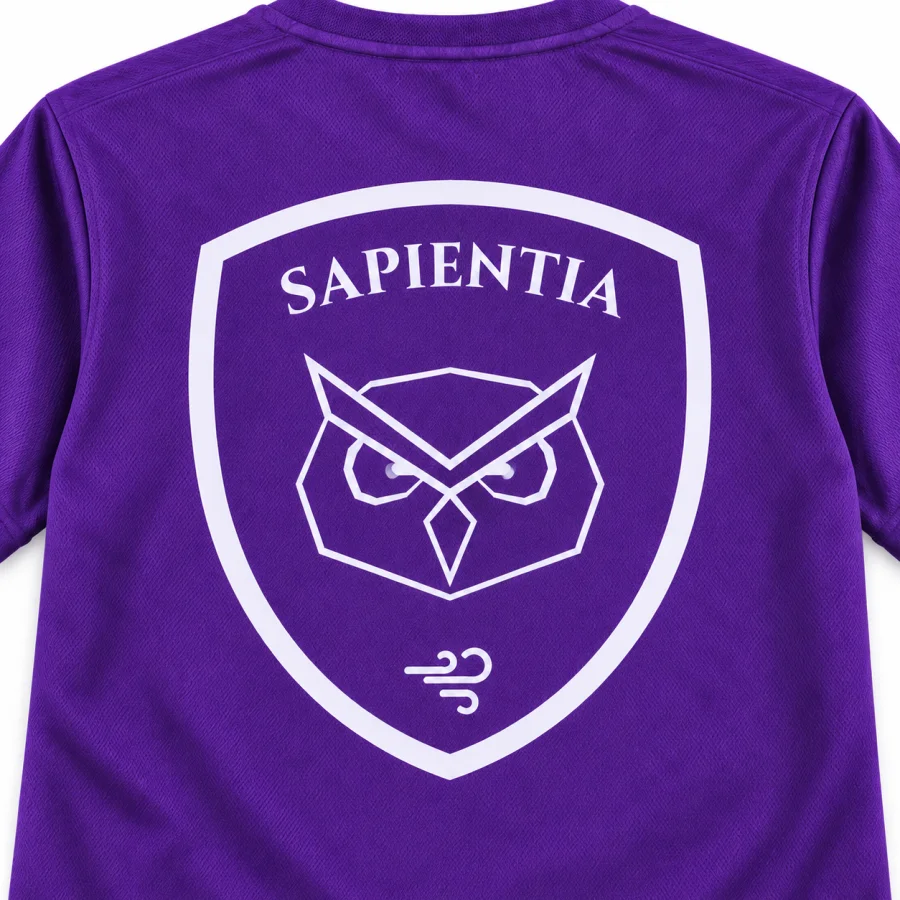 t shirt sapientia violet detail logo v1 — uniforme Open World